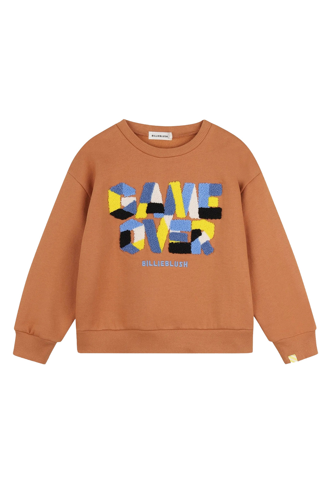 Sudadera de cuello redondo marrón para niño