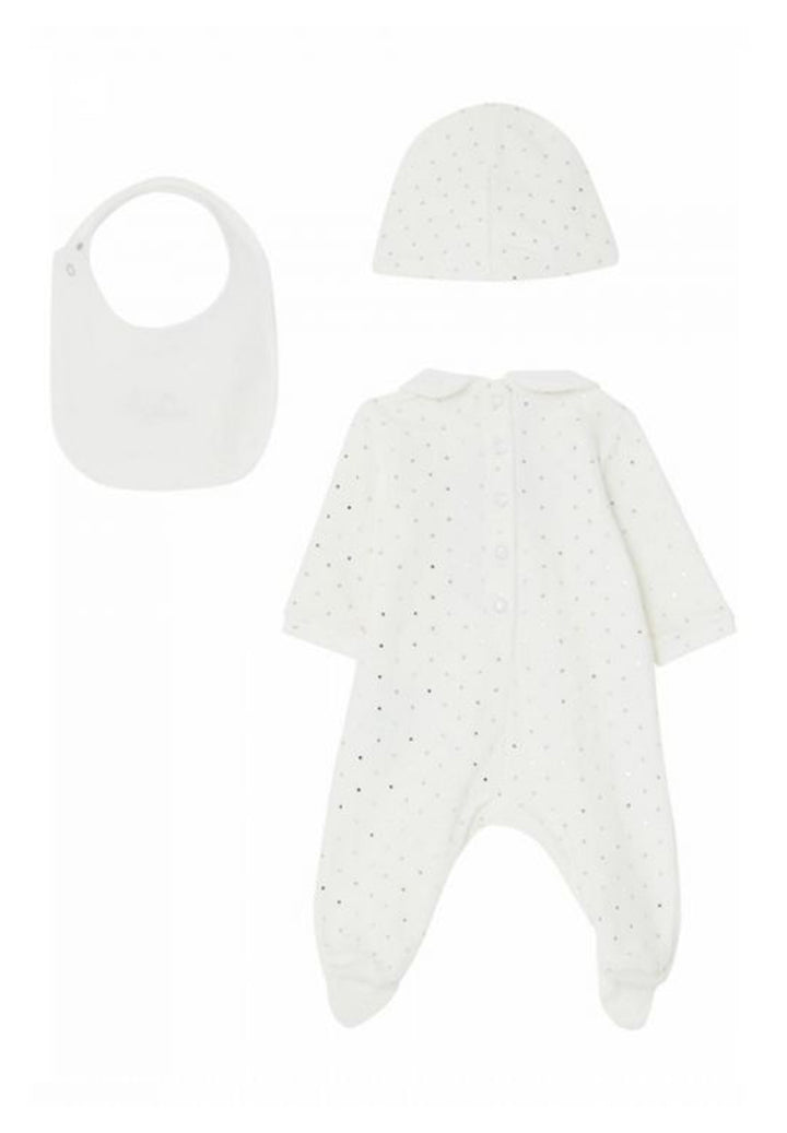 Cream baby romper set