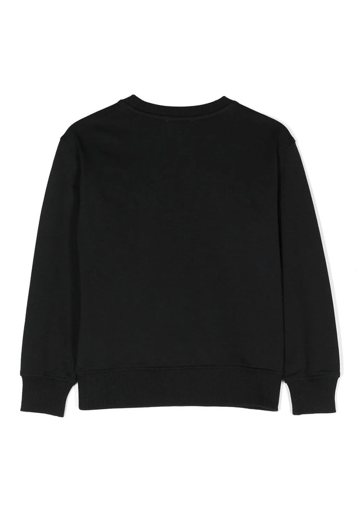 Sweat-shirt noir à col rond pour enfant
