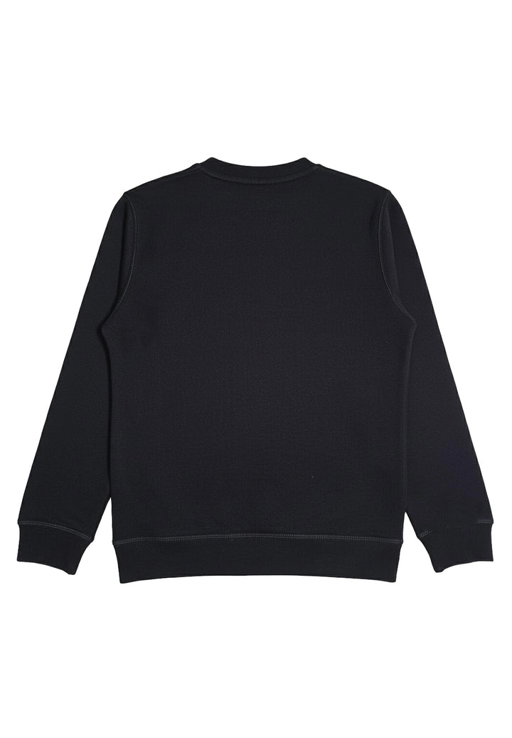 Sudadera de cuello redondo negra para niño