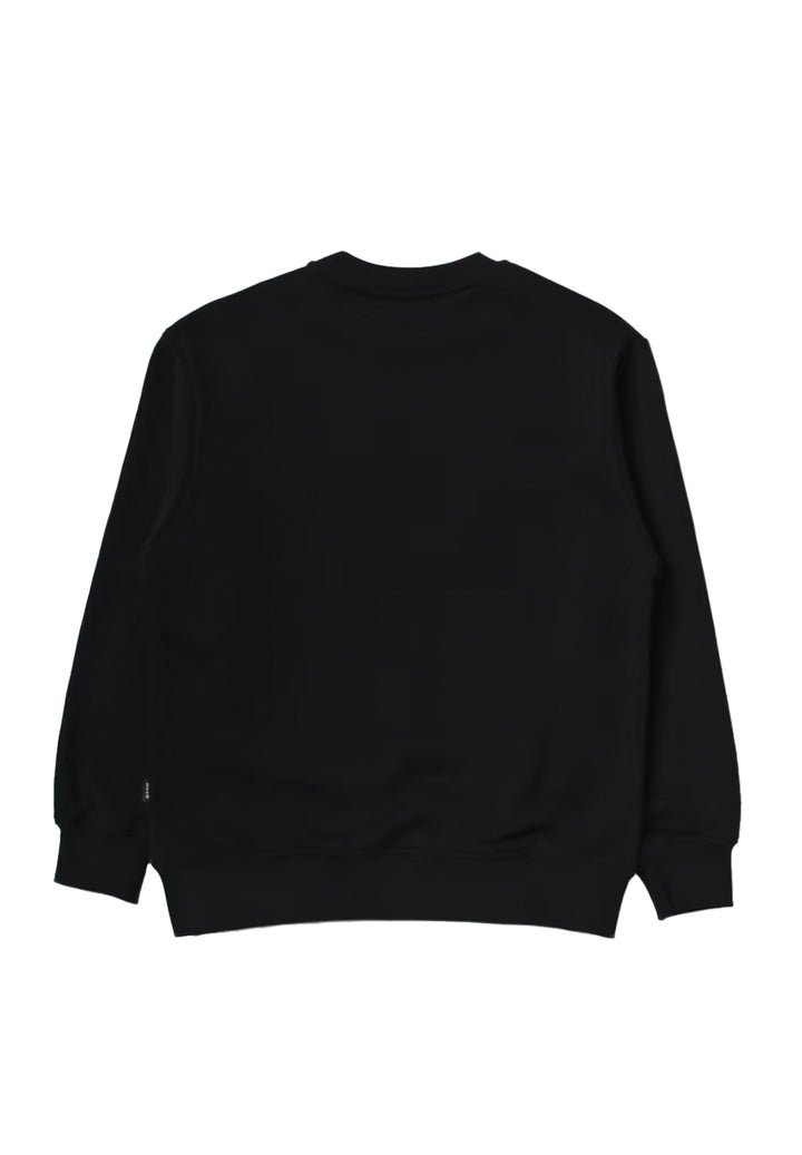 Sweat-shirt noir à col rond pour fille
