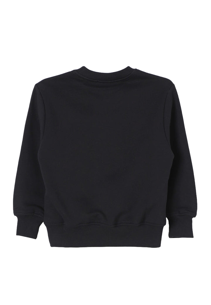 Schwarzes Sweatshirt mit Rundhalsausschnitt für Mädchen