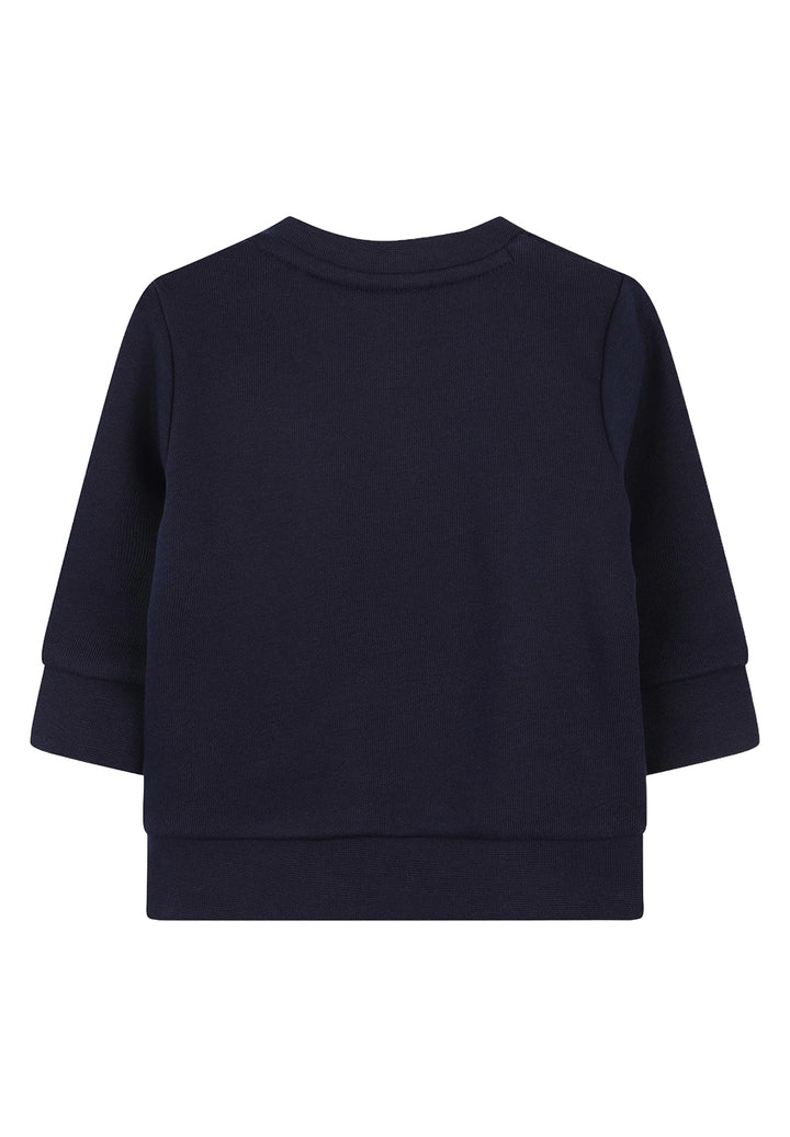 Marineblaues Rundhals-Sweatshirt für Neugeborene