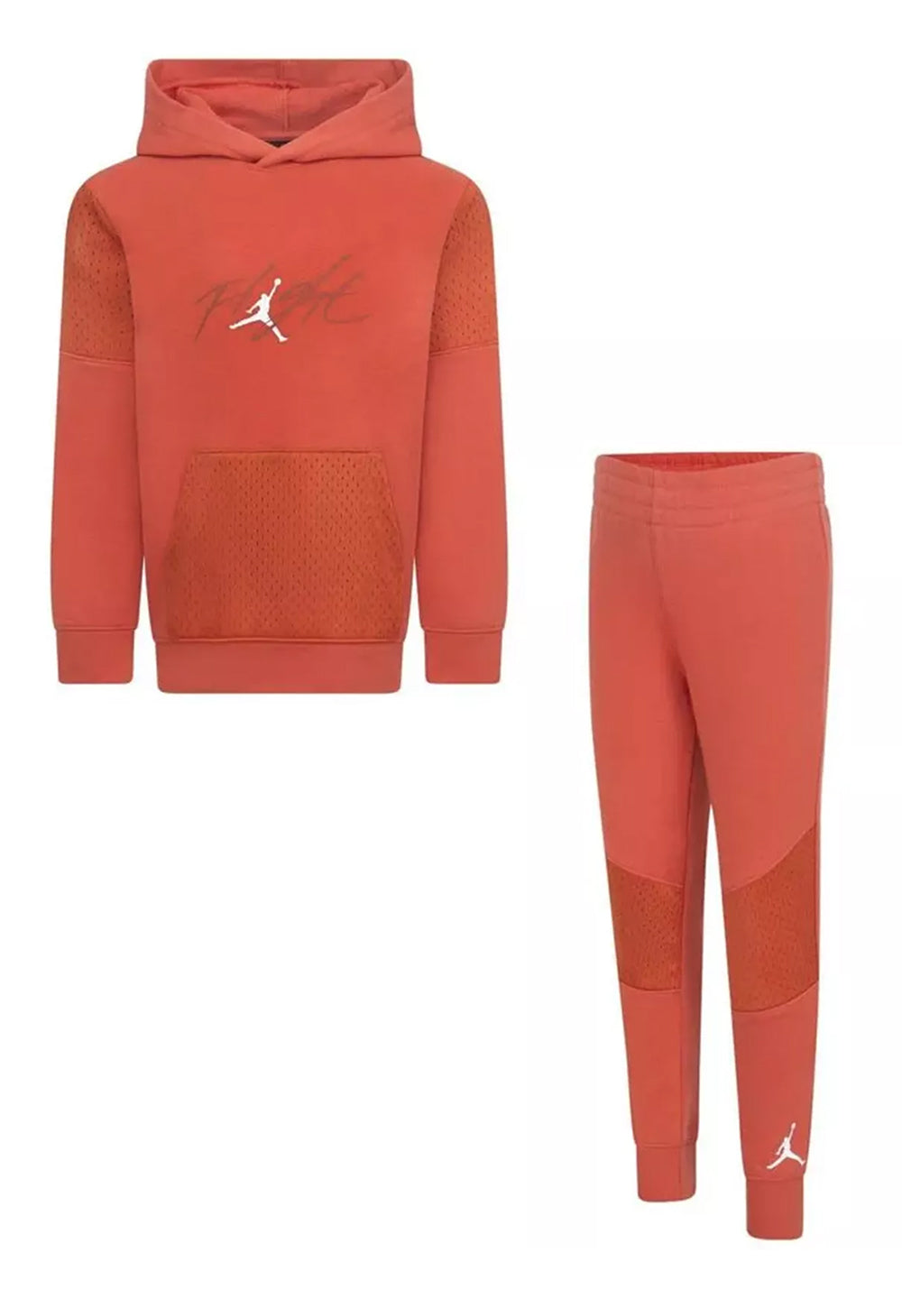 Korallenrotes Sweatshirt-Set für Kinder