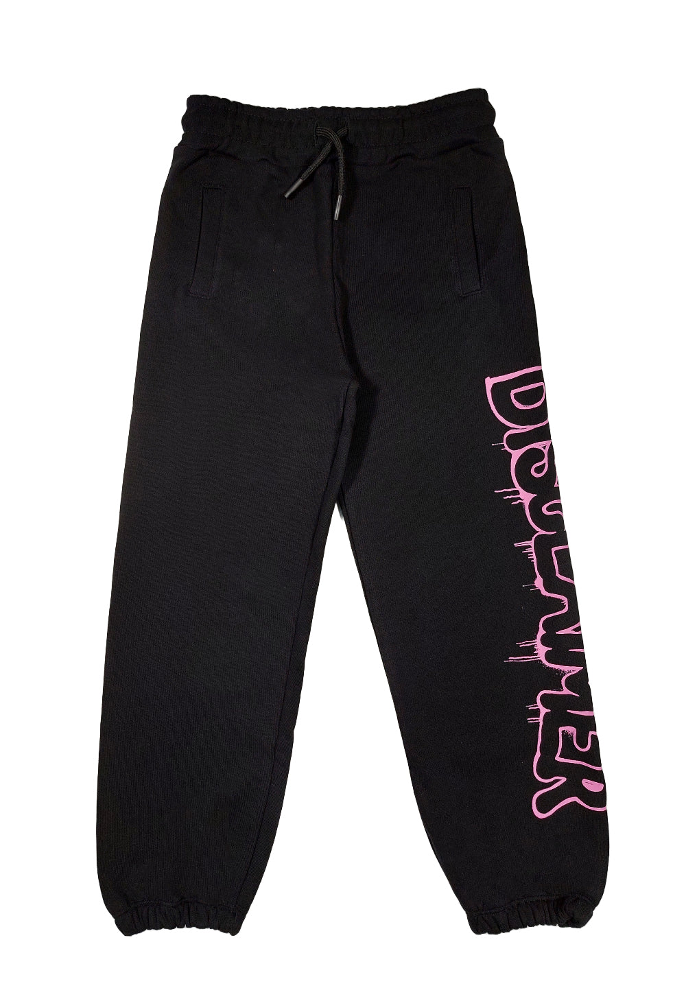 Pantalon de survêtement noir et rose pour fille