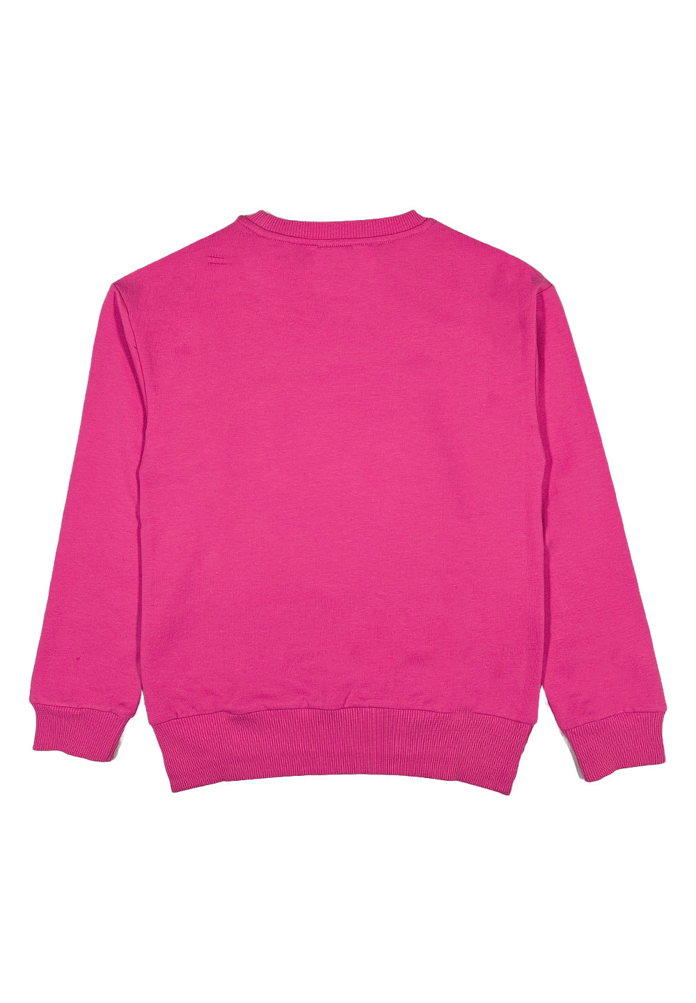 Sweat-shirt ras du cou fuchsia pour fille