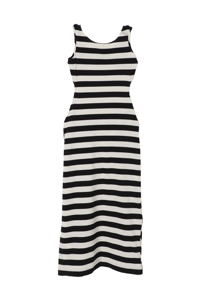 Weiß-schwarzes Kleid für Mädchen