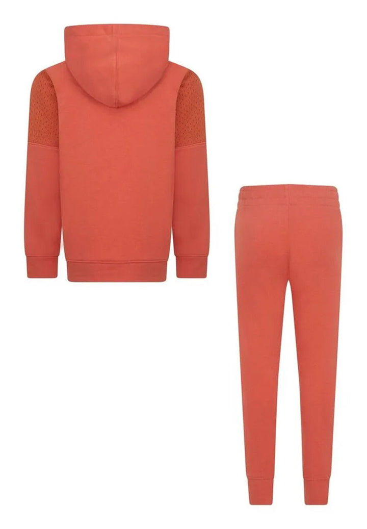 Korallenrotes Sweatshirt-Set für Kinder