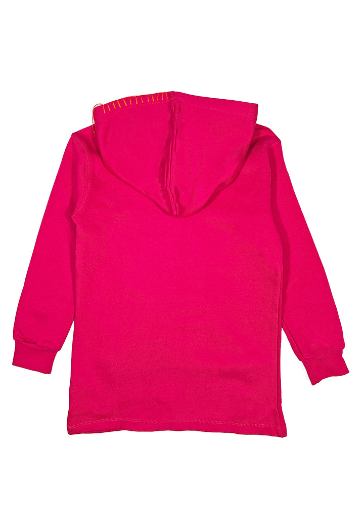 Fuchsia oversized sweatshirt for girls