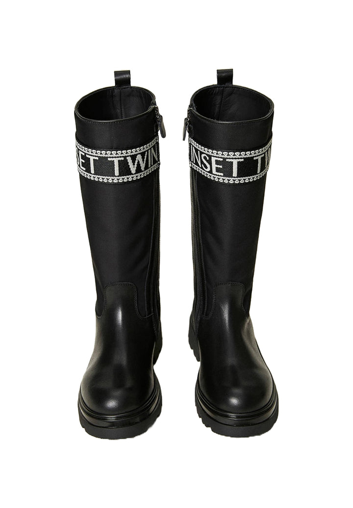 Schwarze hohe Stiefel für Mädchen