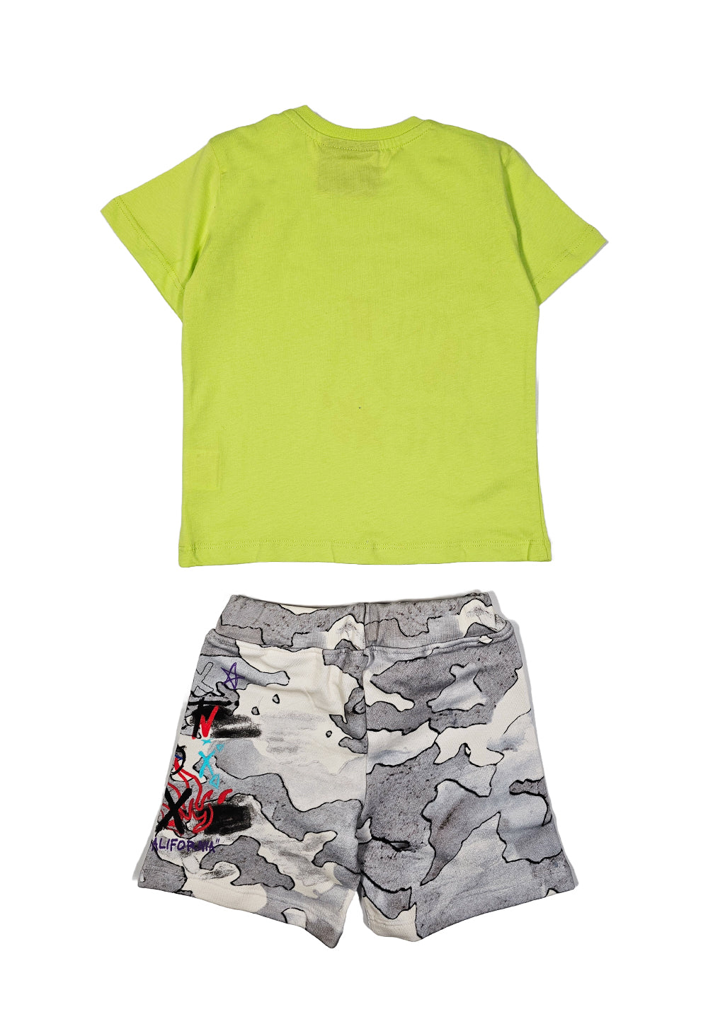 Completo lime-grigio per neonato - Primamoda kids