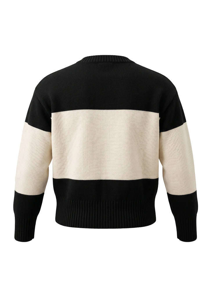 Pullover schwarz-weiß für Kleinkind