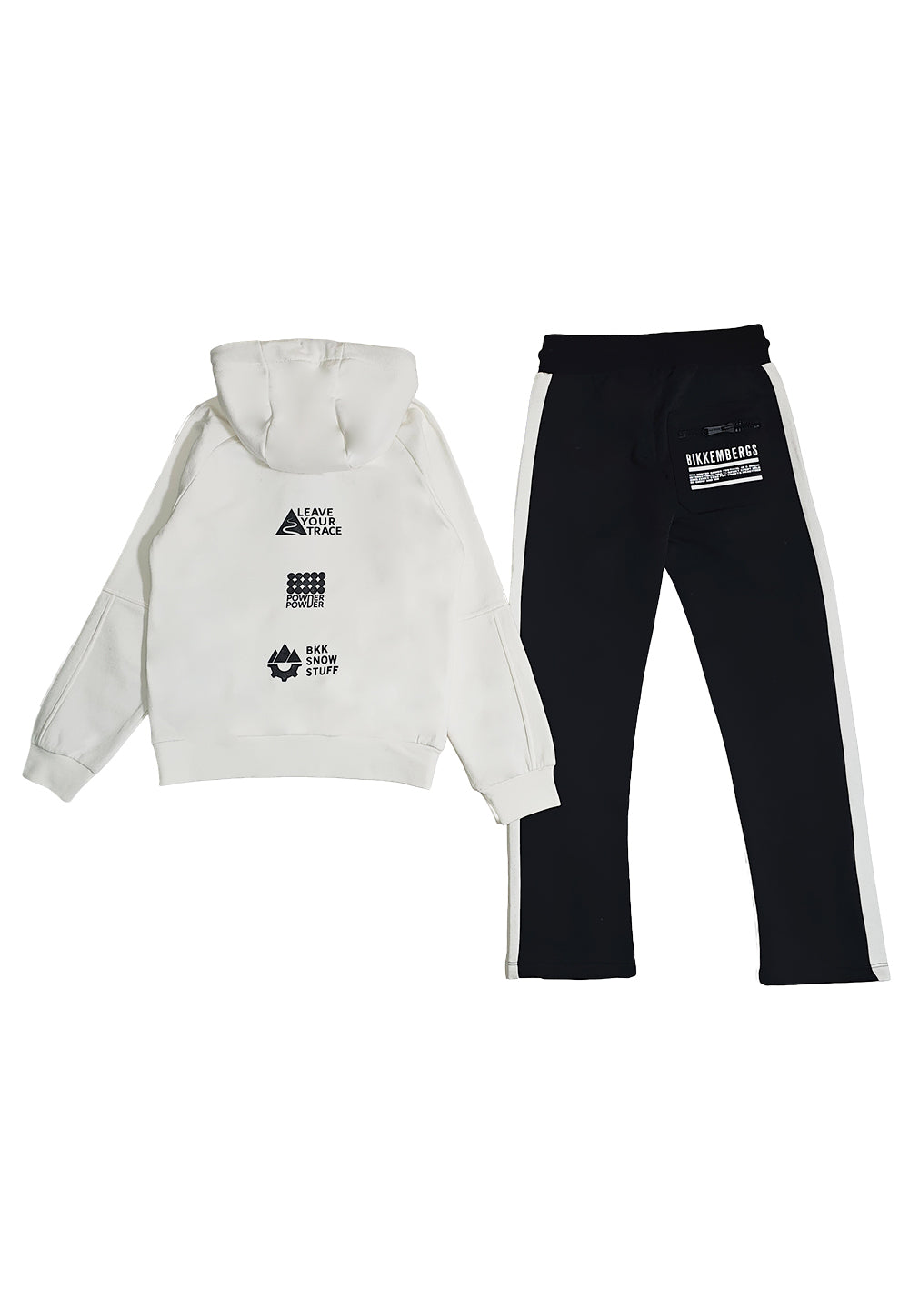 Conjunto de sudadera blanco y azul para niño