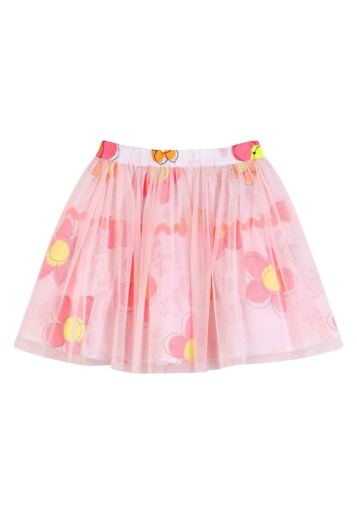 Falda de tul rosa para niña
