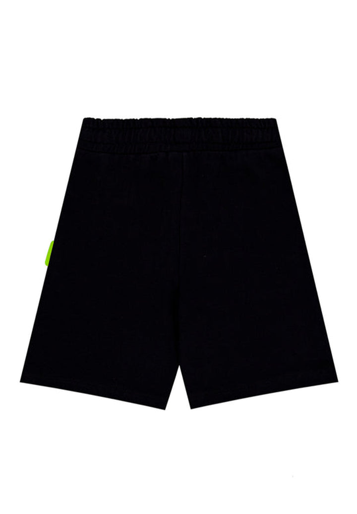 Unisex black fleece shorts