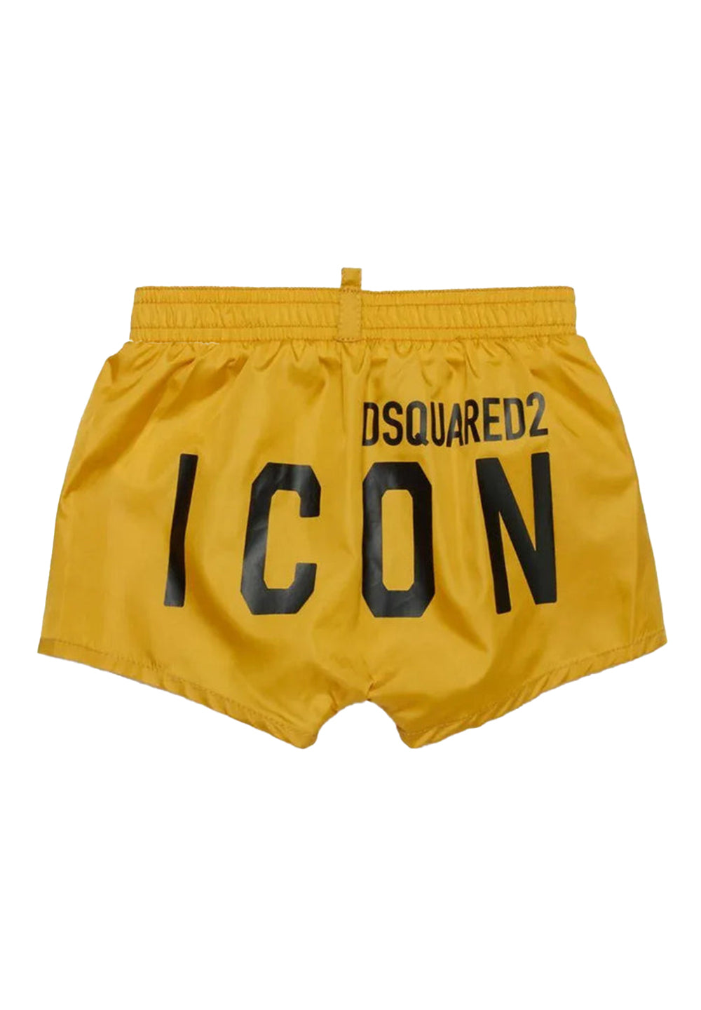 Orange swim trunks for baby