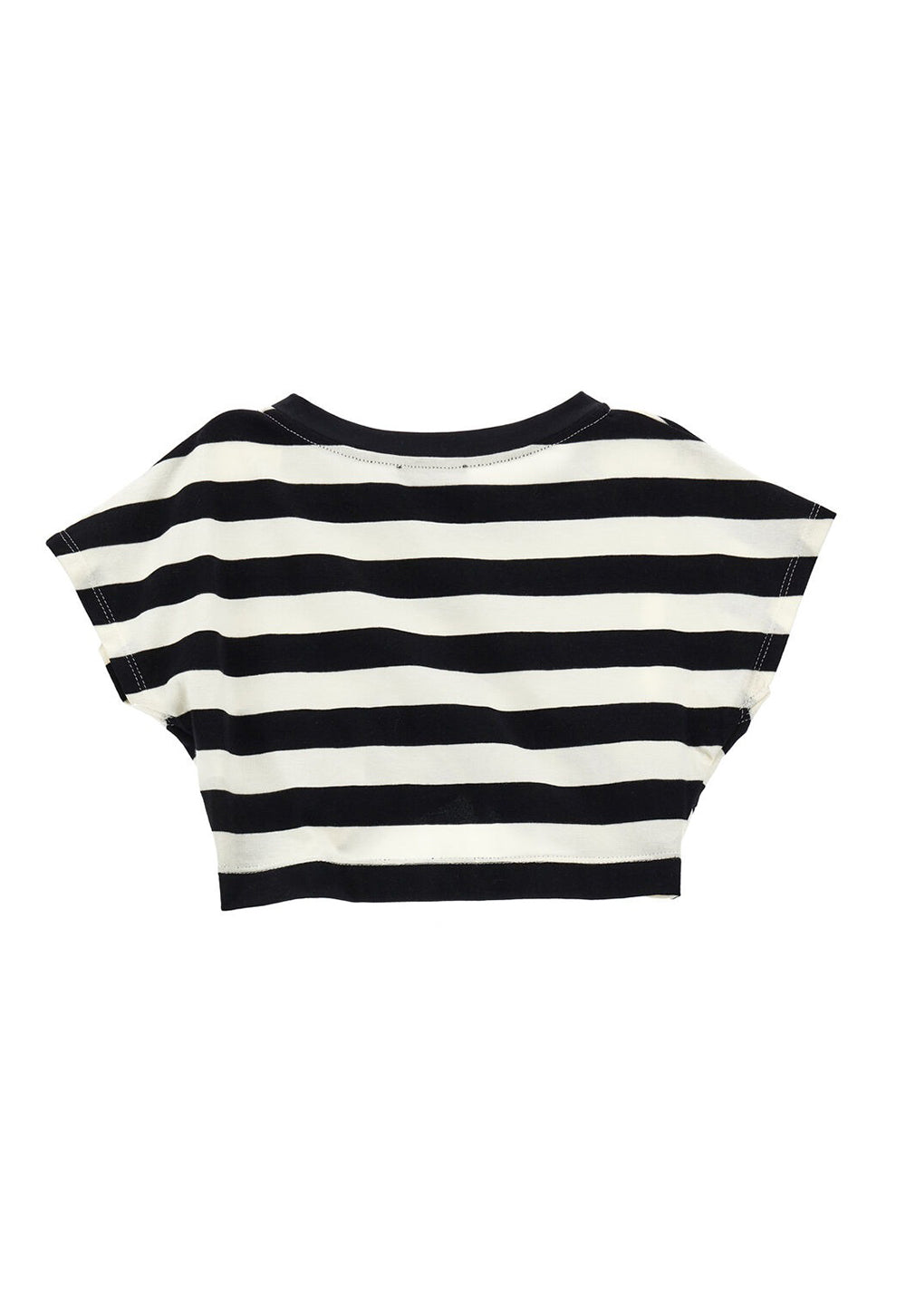 Black and white cropped t-shirt for girls