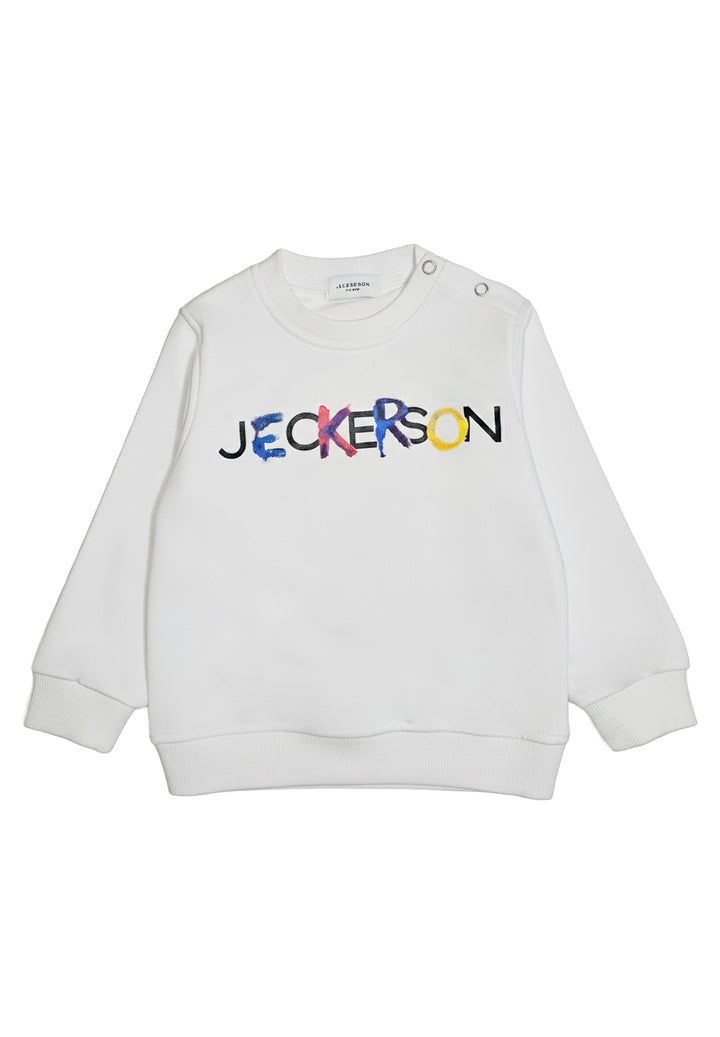 White crewneck sweatshirt for baby