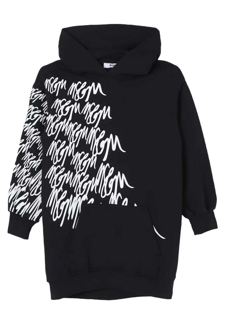 Vestido sudadera negro para niña