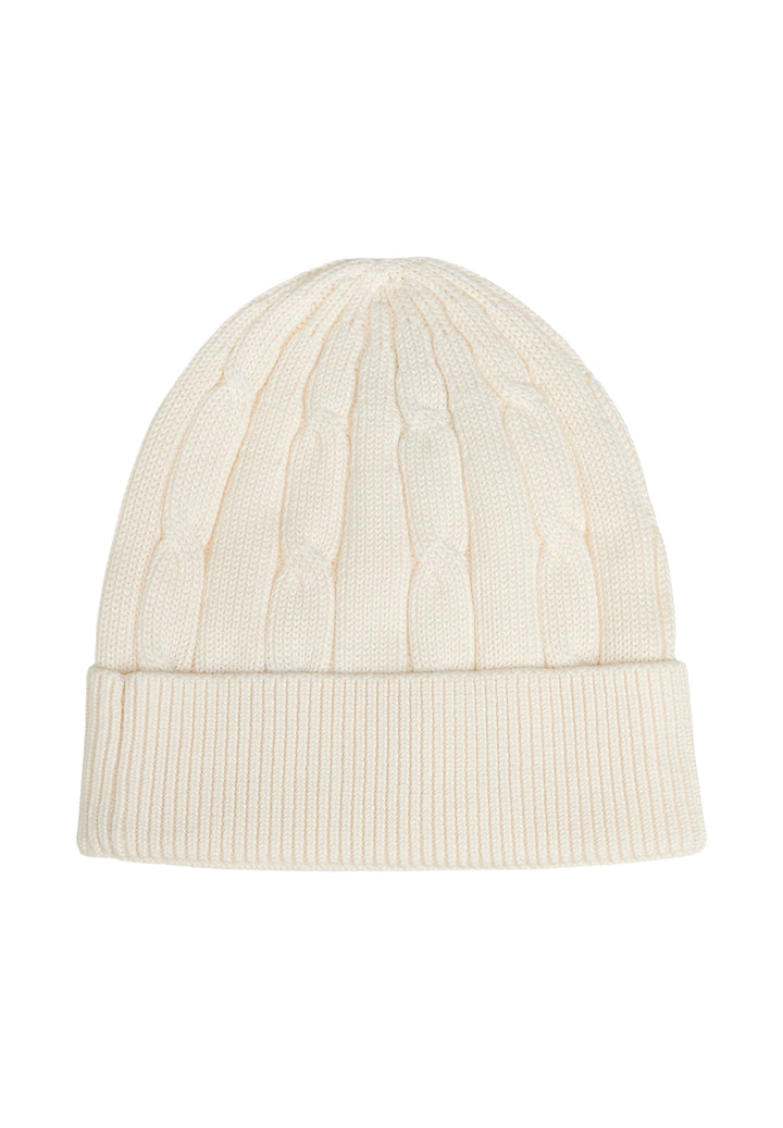 Cremefarbene Unisex-Mütze