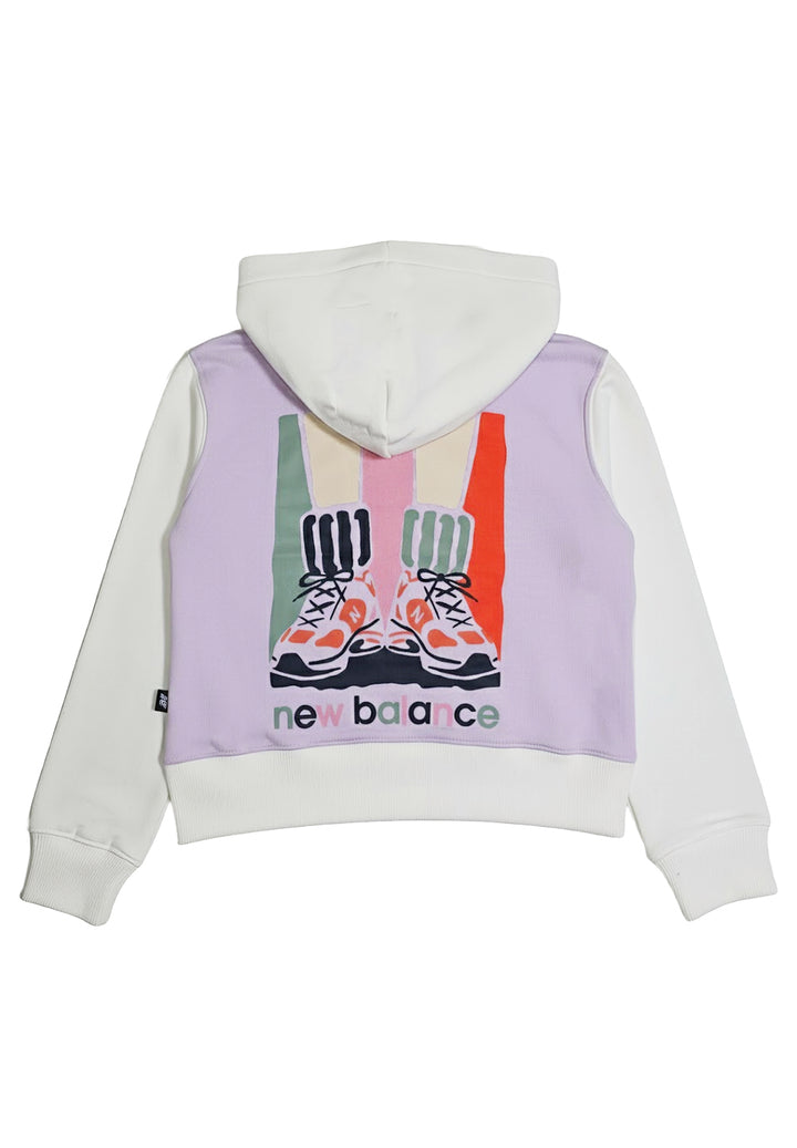 Weißer Kapuzenpullover für Mädchen