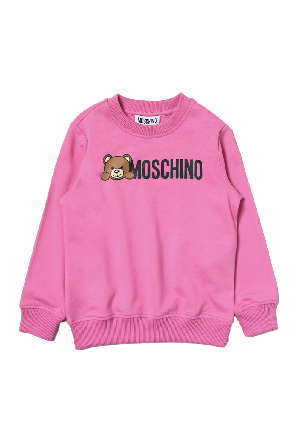 Sweat-shirt ras du cou fuchsia pour fille