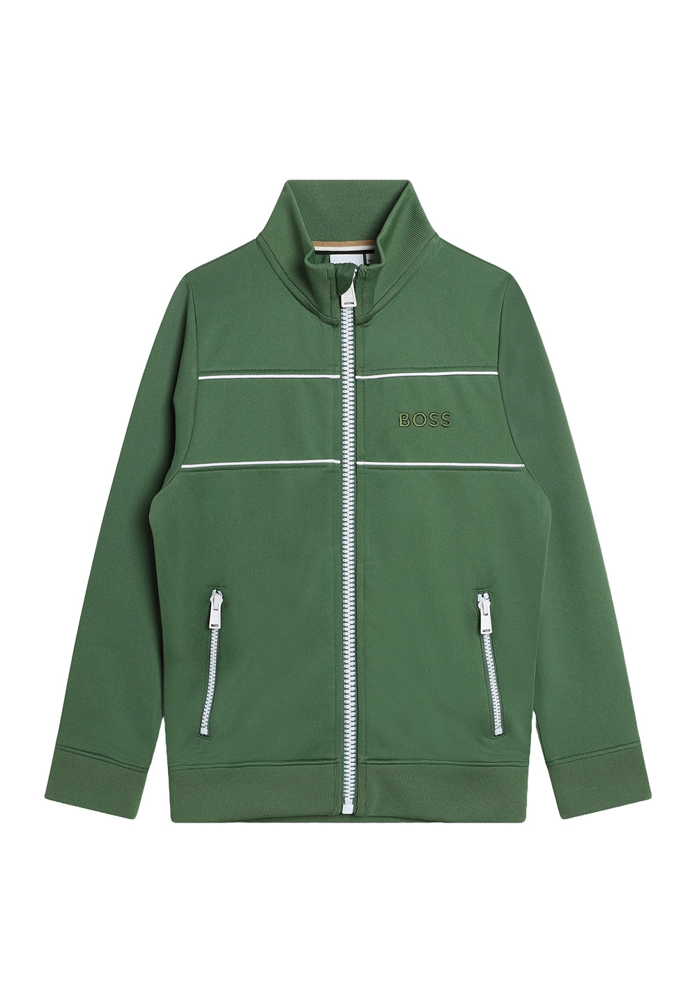 Sweat-shirt zippé vert pour enfant