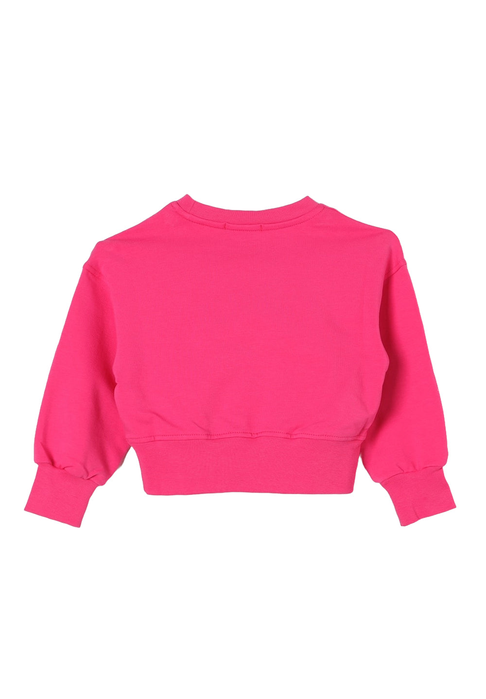 Fuchsia crewneck sweatshirt for baby girl