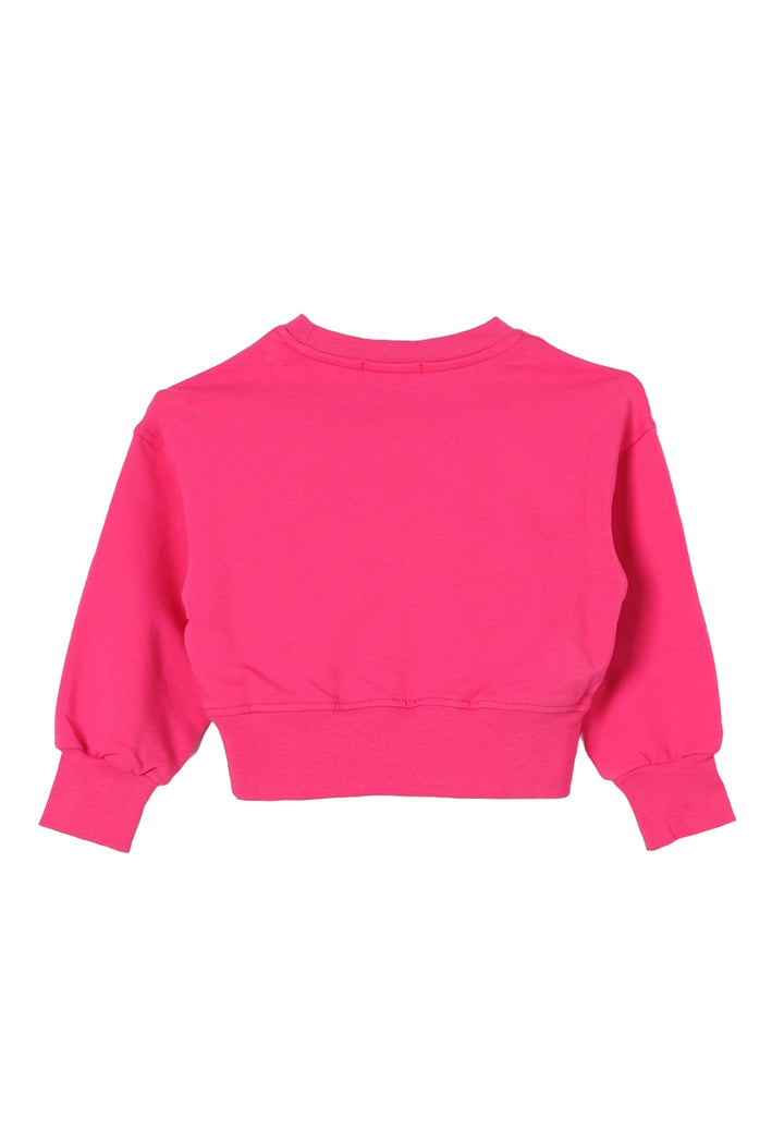 Fuchsia crewneck sweatshirt for baby girl