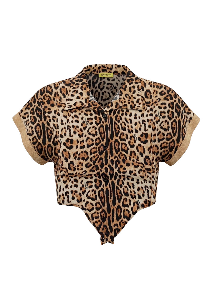 Chemise léopard pour fille