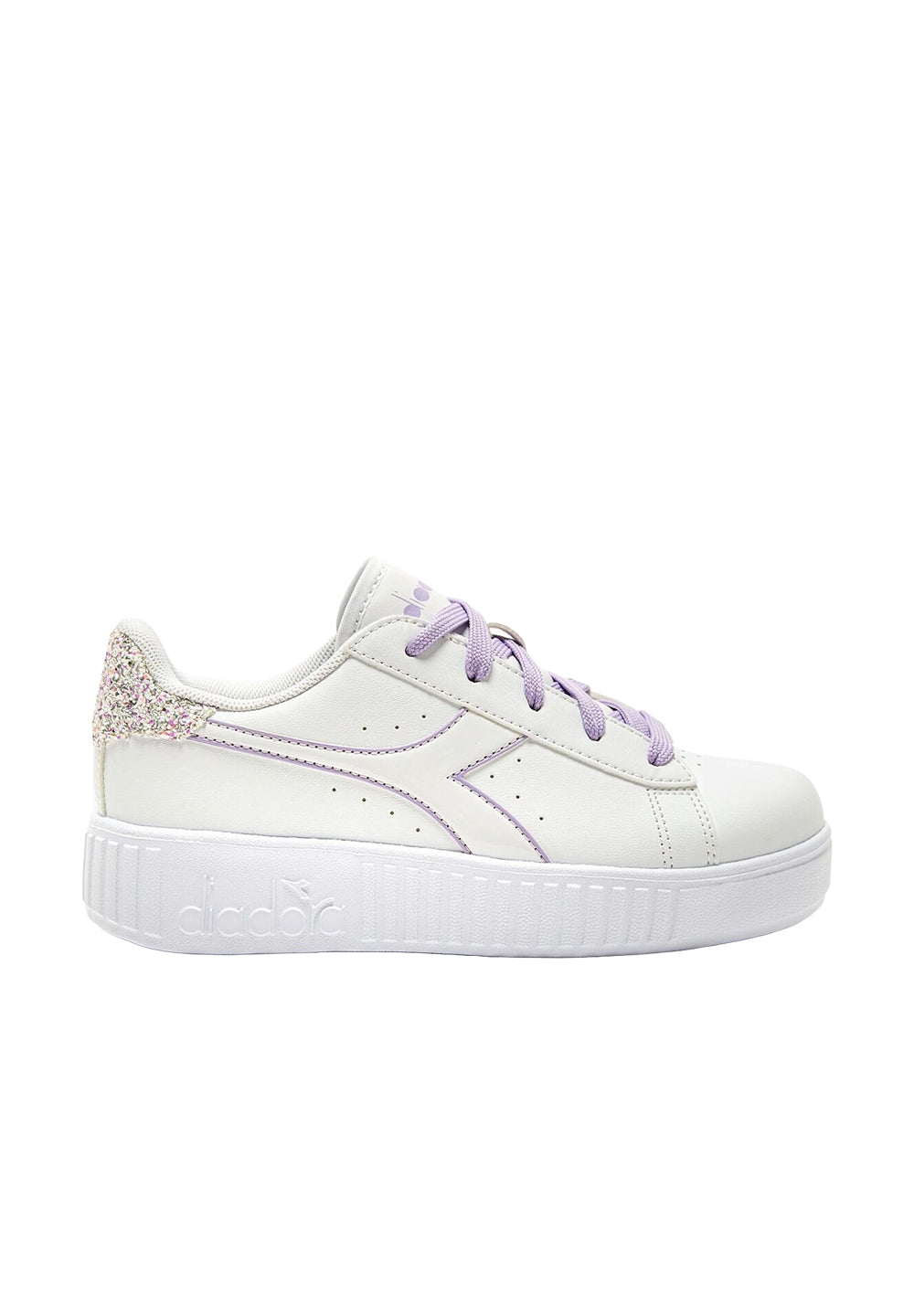 Chaussures blanches et violettes pour filles