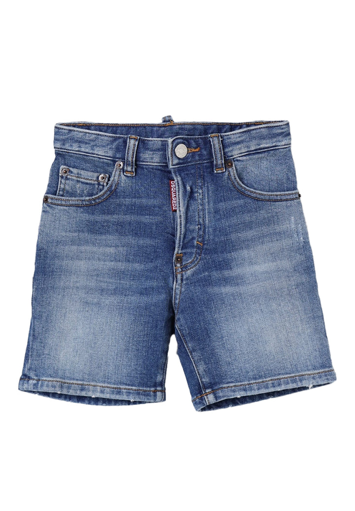 Blaue Denim-Bermudashorts für Jungen