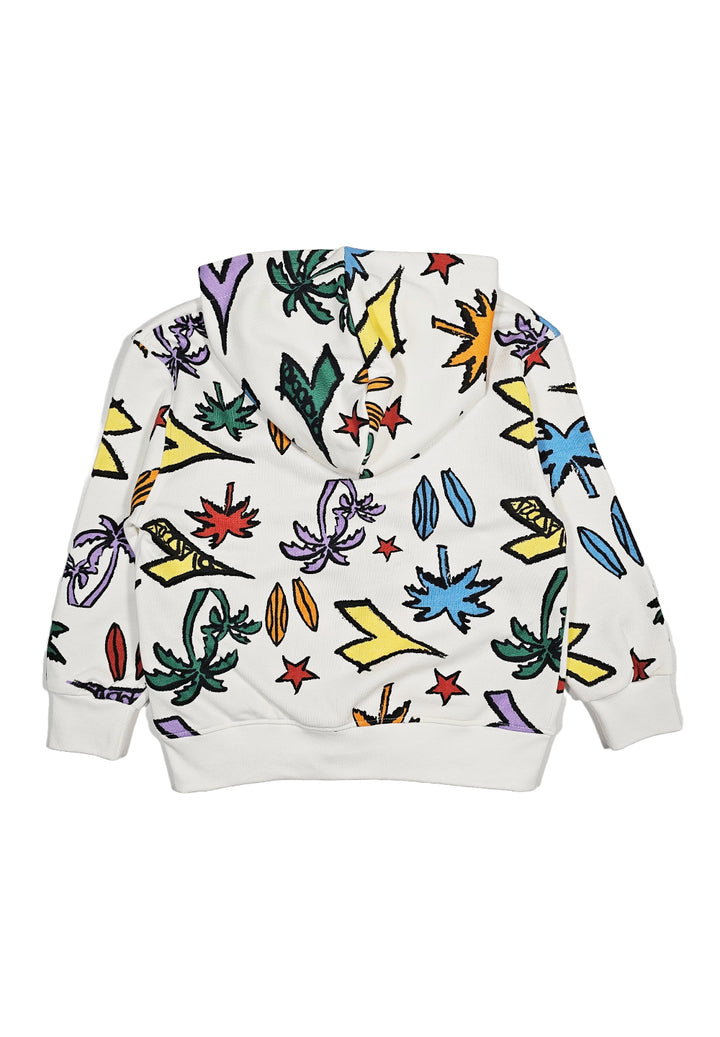 Felpa zip bianca per bambino - Primamoda kids