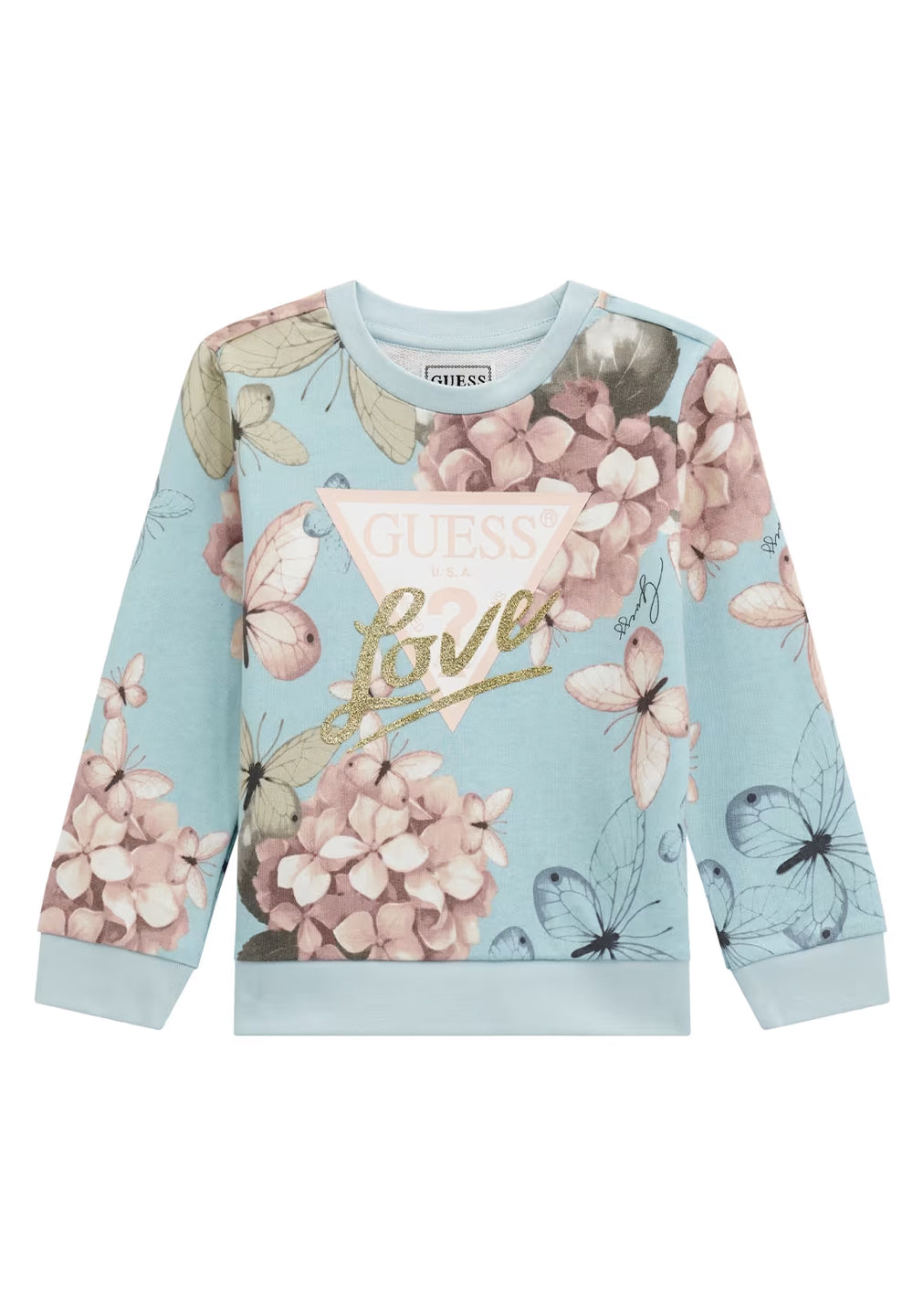 Multicolor crew neck sweatshirt for girls