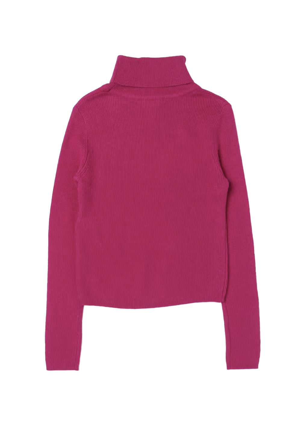 Pull col roulé fuchsia pour fille