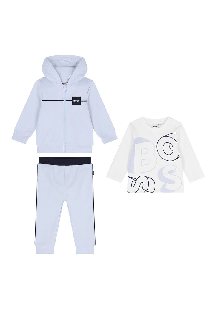 Conjunto de 3 piezas celeste para recién nacido