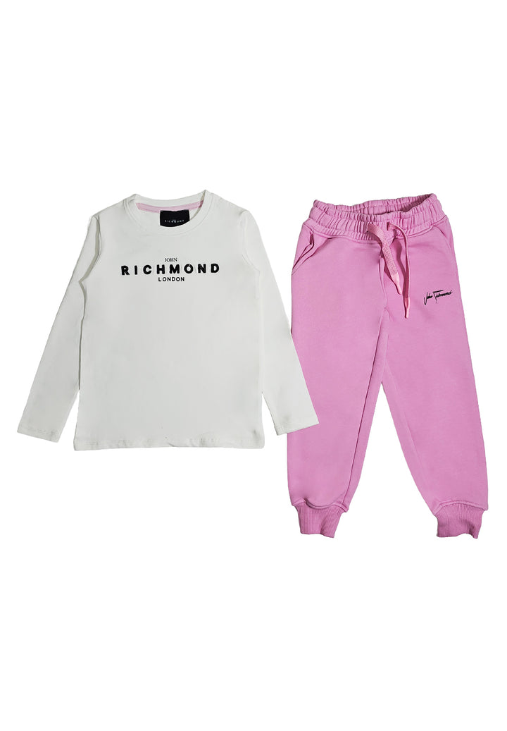 Conjunto blanco y rosa para niña