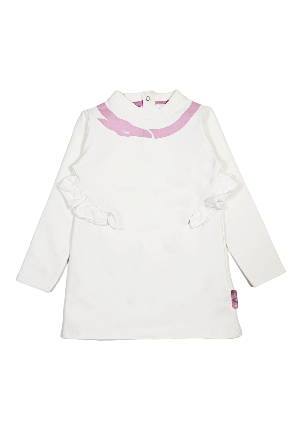 White sweatshirt dress for baby girl