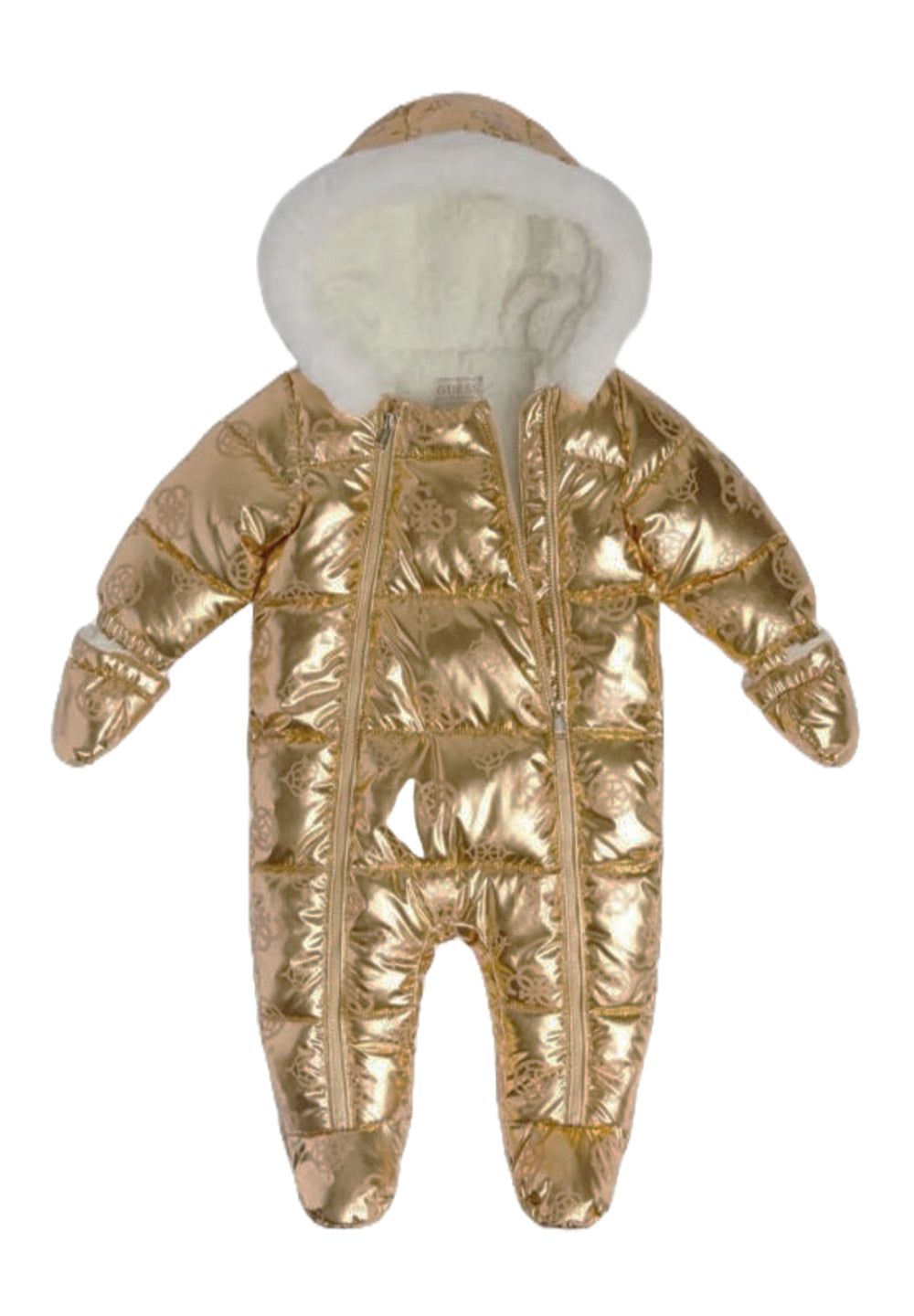 Chaqueta acolchada dorada para bebé niña
