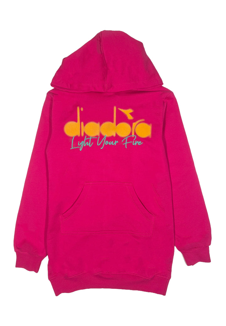 Robe sweat fuchsia pour fille