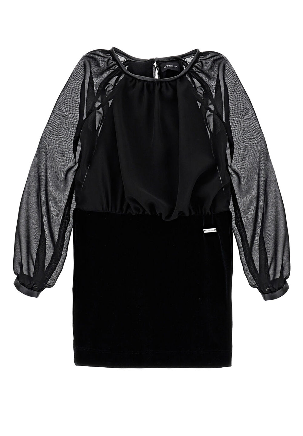Robe en chenille noire pour fille
