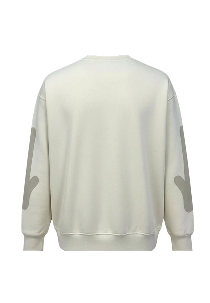 Cremefarbenes Rundhals-Sweatshirt für Jungen