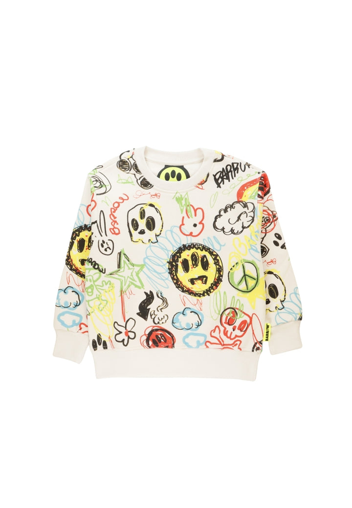 Sweat-shirt ras du cou multicolore pour fille