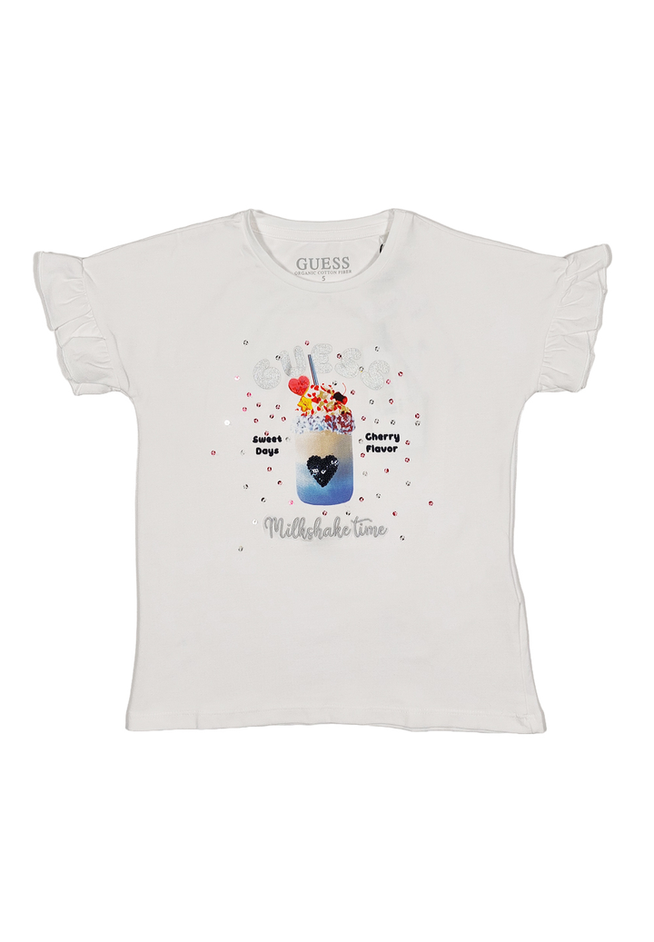 Camiseta blanca para bebé niña