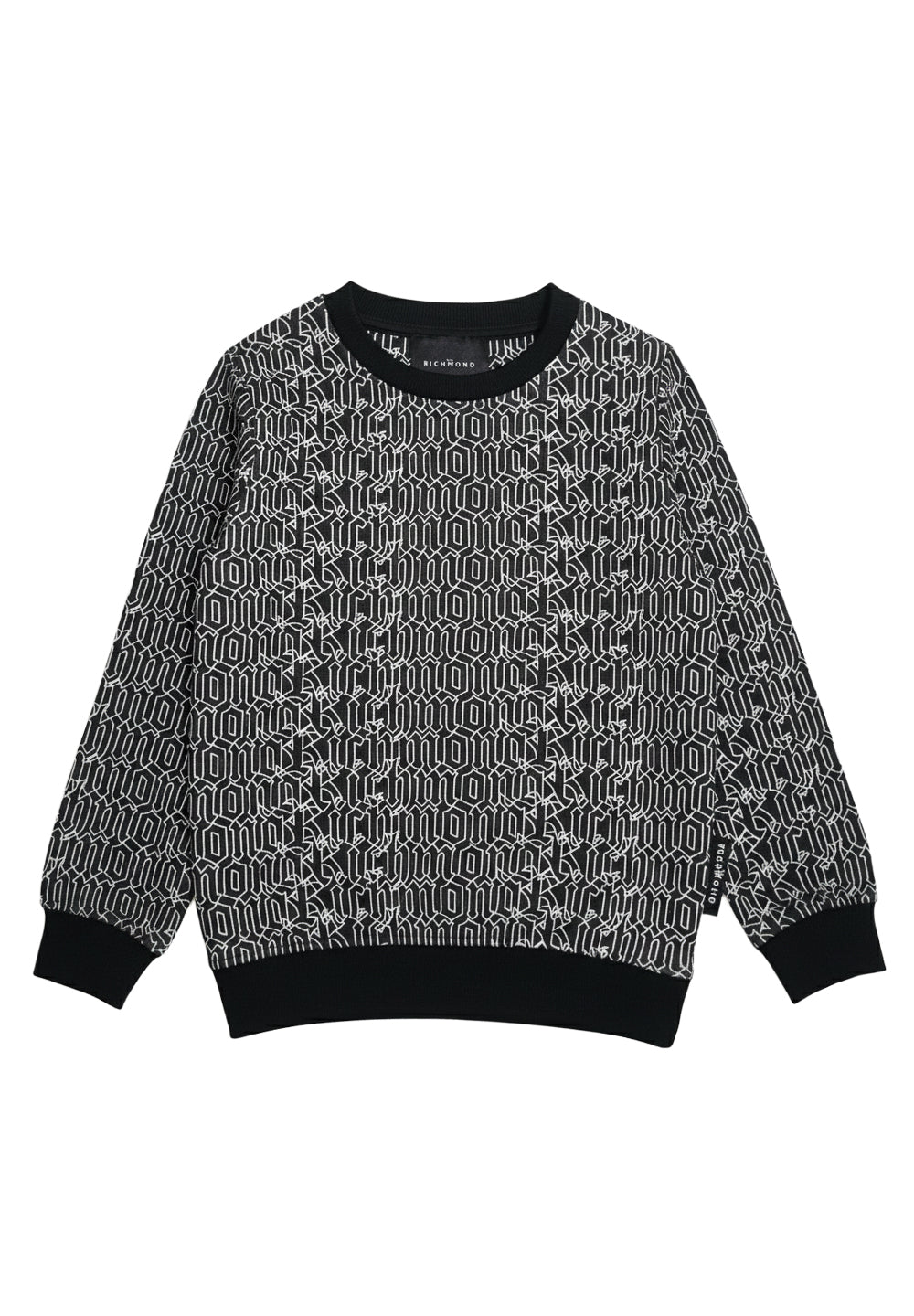 Black crewneck sweatshirt for kids