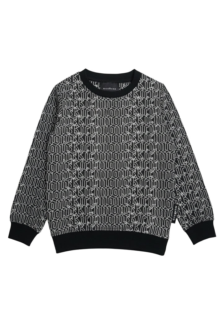Black crewneck sweatshirt for kids