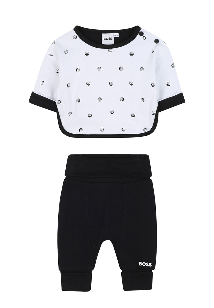 Conjunto blanco y negro para recién nacido
