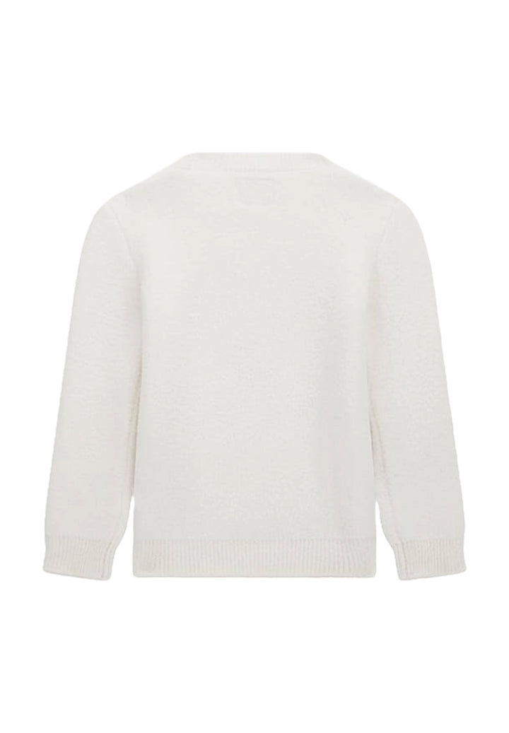 Weißer Pullover für kleines Mädchen