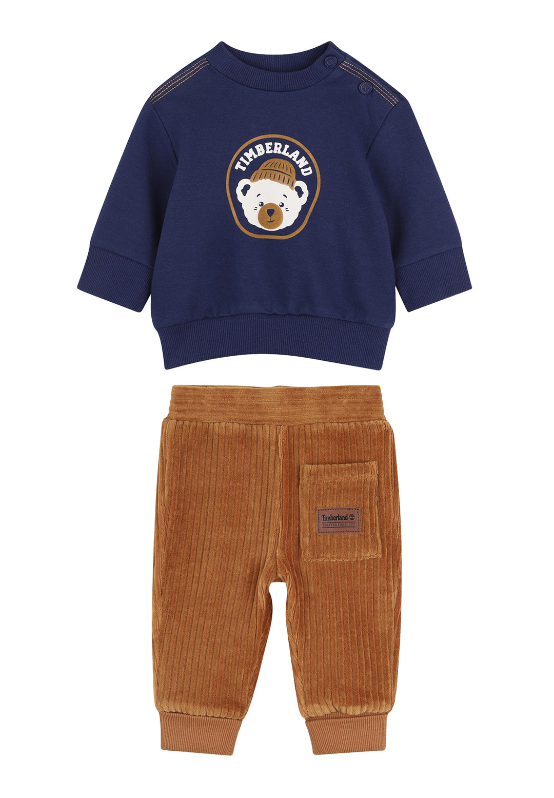 Blue and brown baby boy outfit