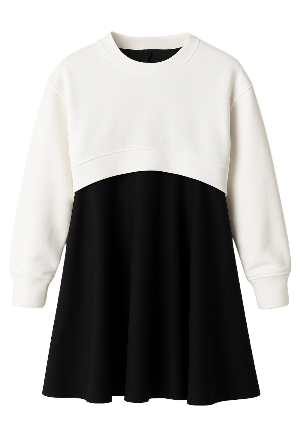 Conjunto de 2 piezas blanco y negro para niña